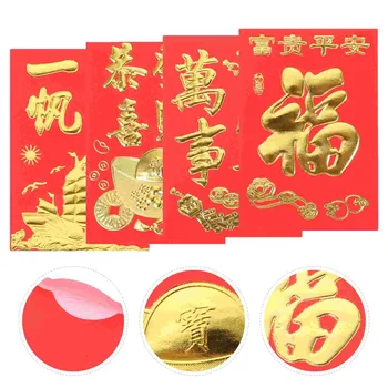 160Pcs Anul Nou Chinezesc Plicuri Roșu de Primăvară HongBao Bani de Buzunar Hârtia Roșie de Pachete de Festivalul de Primăvară pungi de Bani Dragon