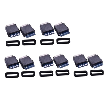 10buc Impermeabil USB-C, Jack de Tip C 4Pin Femeie Conector Port Priză de Date pentru DIY Solder PCB Design de Încărcare a Datelor