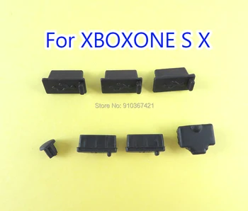 30sets/lot 7-în-1 HDMI-USB compatibil Dop de Praf pentru Xbox One X S Silicon Dovada de Praf Acoperă Dop de Praf Kituri Controller