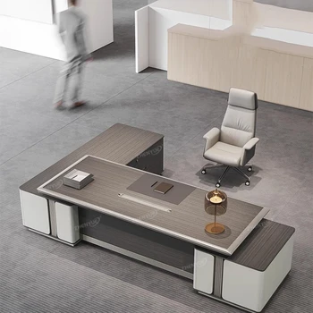 Colț Sertare Birou Executiv Recepție de Lux, Birouri Moderne de Stocare Desktop Activitatea biroului meuble Mobilier de Birou WJ25XP