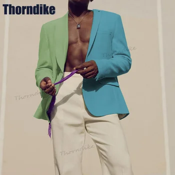 Thorndike Înaltă Calitate Nou Stil De Moda Bărbați Costum Omul Modern Costum 2 Piese Culoare Blocarea Bărbați Costum De Petrecere, Rochii De Seara