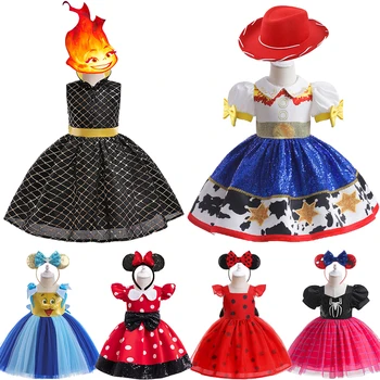 Copii de la Disney Elementar Costum pentru Copii Toy Story Jessie Haine pentru Copii Carnaval de Lux Fata Cosplay Petrecere Printesa Minnie Rochie