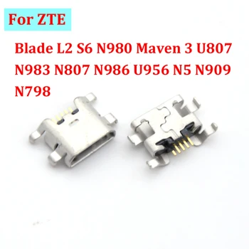 10-100buc Doc de Încărcare Încărcător USB Port Conector Plug-in Pentru ZTE Blade L2 S6 N980 Maven 3 U807 N983 N807 N986 U956 N5 N909 N798
