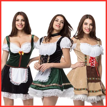 2023 Halloween, Munchen, Germania, Bere Costum, Bar, Fată, Rochie, Etapa De Performanță Costum, Costum De Servitoare