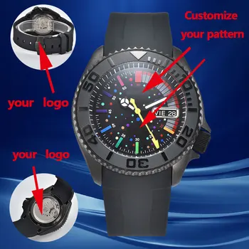 Noua sapphire crystal bărbați ceas NH35 mișcarea automat mechanical ceas de lux din oțel inoxidabil caz NH35 ceas