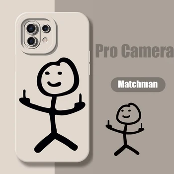 Desene animate Matchman Caz de Telefon Pentru Samsung Galaxy A24 4G A04E A14 A24 A34 A54 5G A13 Cazuri Moale TPU Silicon Lichid Capace Spate