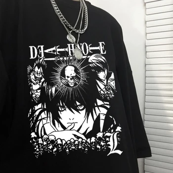 Japoneze Anime Death Note Femei T Shirt Kawaii Desene animate cu Maneci Scurte T-shirt Femei Misa Manga Vara Unisex Y2k Haine Topuri