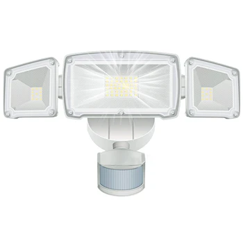 Alb Reglabil Securitate Lumina Cu Sport Senzor De Detectare A Mișcării De Lumină De Inundații Pentru Garaj, Curte