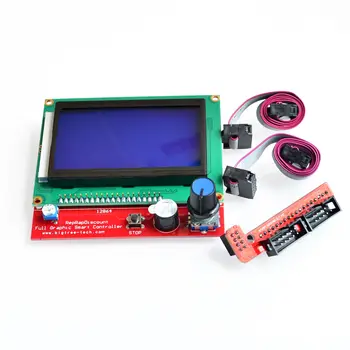 1set/lot 12864 LCD Rampe Smart Piese RAMPE 1.4 Controler de Panou de Control LCD 12864 Monitor Placa de baza Ecran Albastru Module