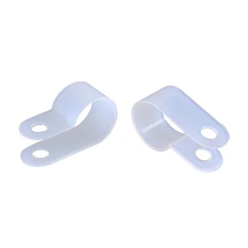 100BUC 10.4 mm R-Type alb Clemă de Cablu din material Plastic Nylon elemente de Fixare de Montare a Cablului de Reparatii Hardware Durabil Util de Înaltă Calitate