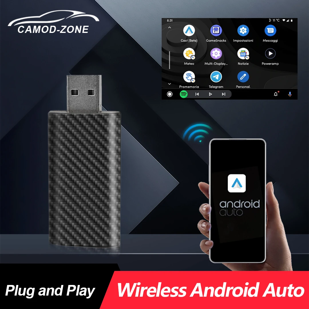 Upgrade Mini Cablu la Wireless Android Auto Adaptor pentru Cablu Android Auto Inteligent Ai Cutie Bluetooth wi-fi Auto connect