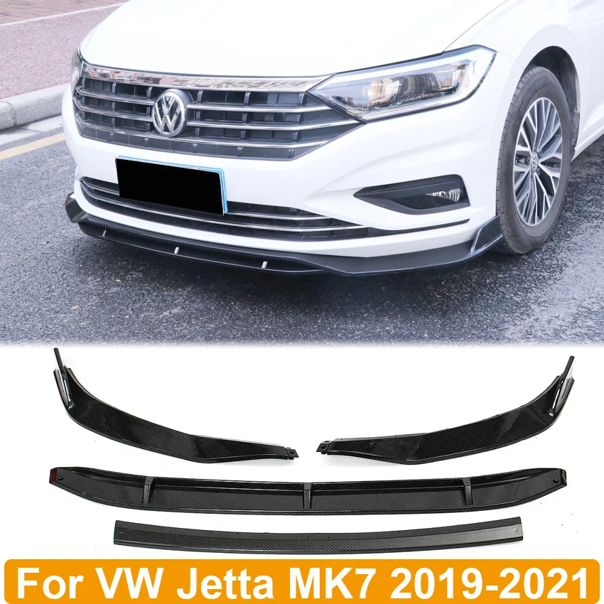 Pentru Volkswagen VW Jetta MK7 2019-2021 Carbon Look Bara Fata Buza Spoiler Partea Splitter Body Kit Deflector de Gărzi de Styling Auto